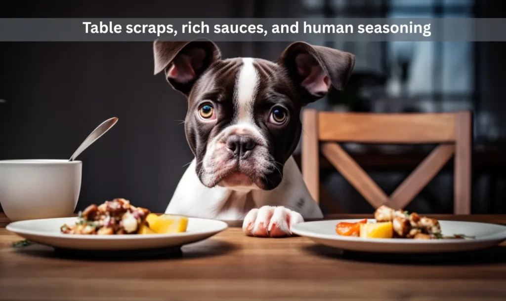Table scraps, rich sauces, and human seasoning
