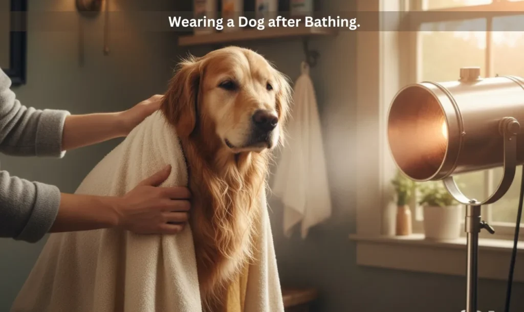 Wearing a Dog after Bathing.