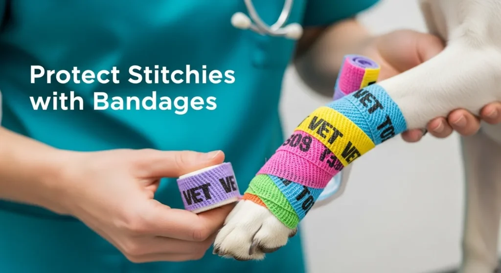 Protect Stitches with Bandages
