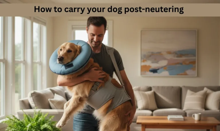 How to carry your dog post-neutering